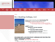 Tablet Screenshot of njboatingcollege.com